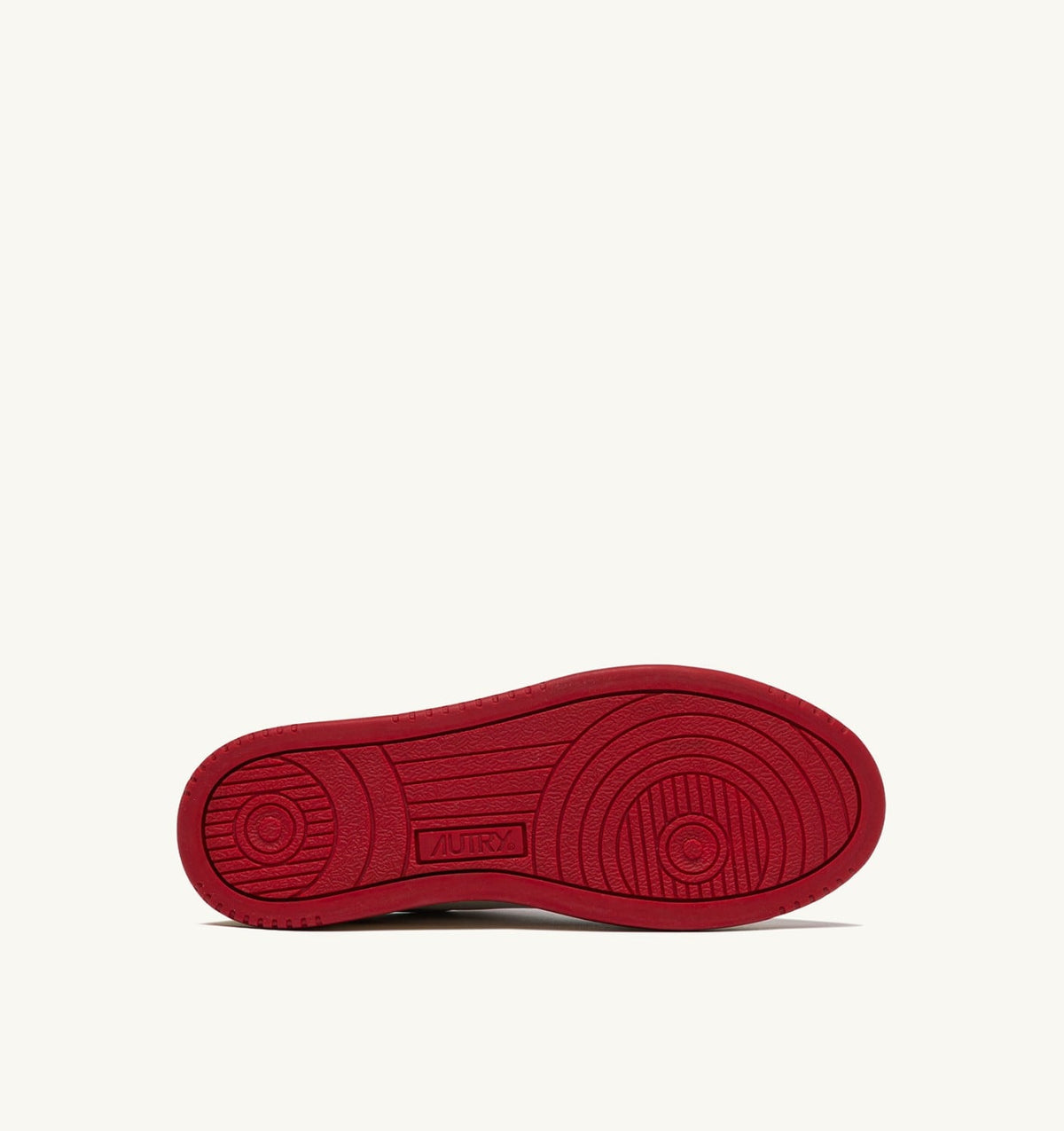 AUTRY Man MEDALIST LOW SNEAKERS IN WHITE AND RED LEATHER WITH LETTERING