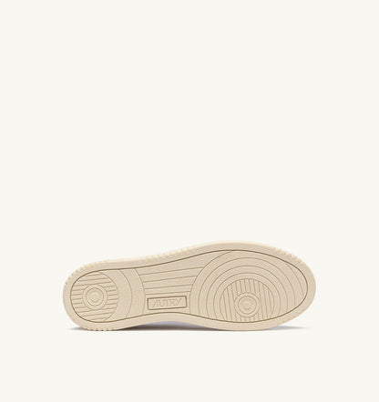 AUTRY Man MEDALIST LOW TRICOLOR SNEAKERS IN SUEDE COLOR ANTELOPE WHITE AND BROWN MUSCAT