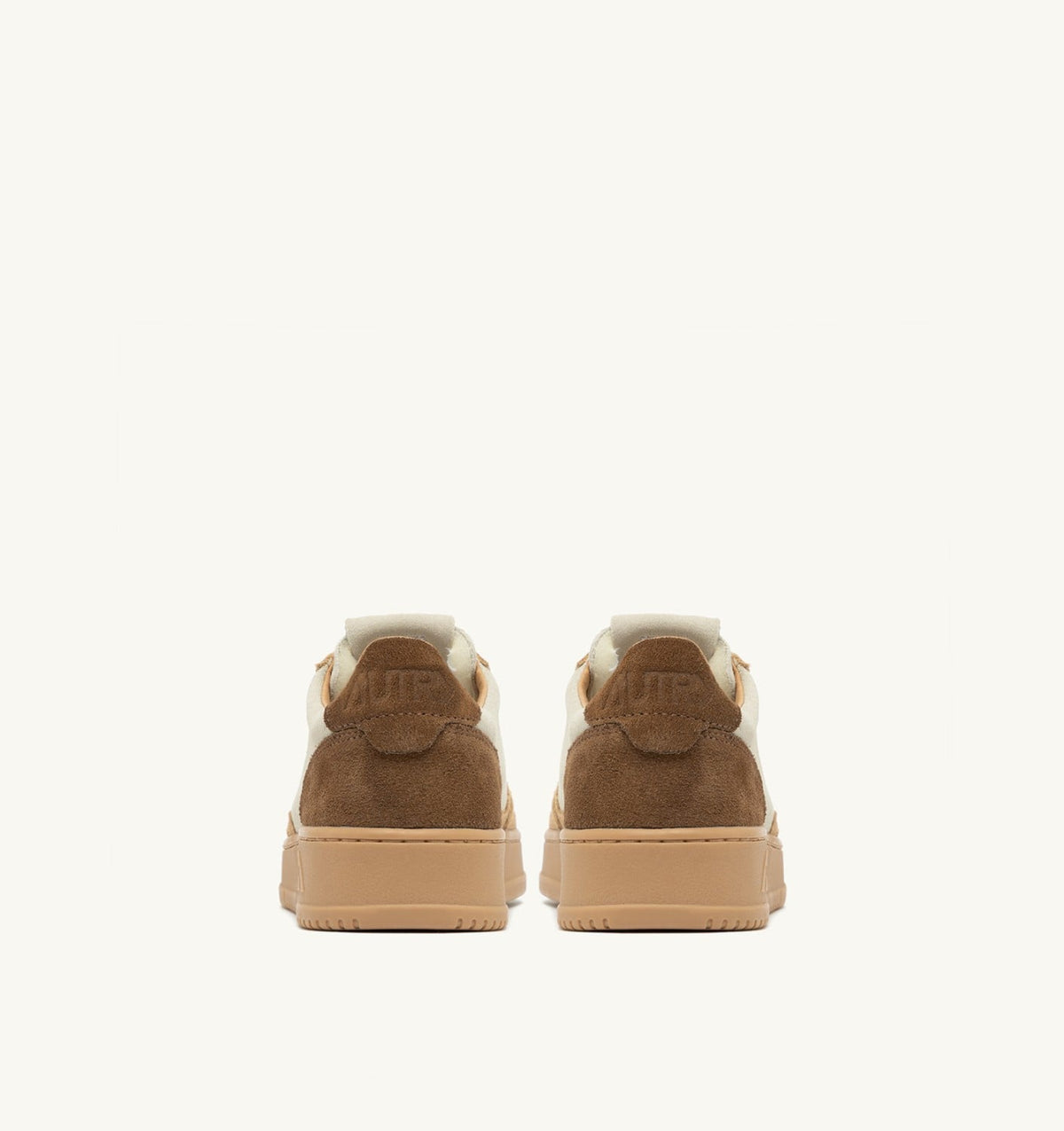 AUTRY Man MEDALIST LOW TRICOLOR SNEAKERS IN SUEDE COLOR TUNDRA EGG AND PEANUT