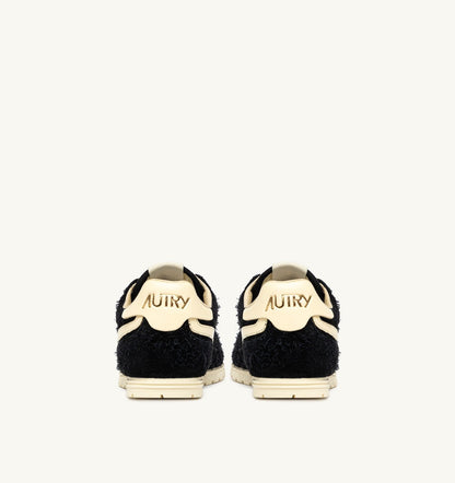 AUTRY Man WINDSPIN SNEAKERS IN BLACK AND RUTABAGA SUEDE AND LEATHER