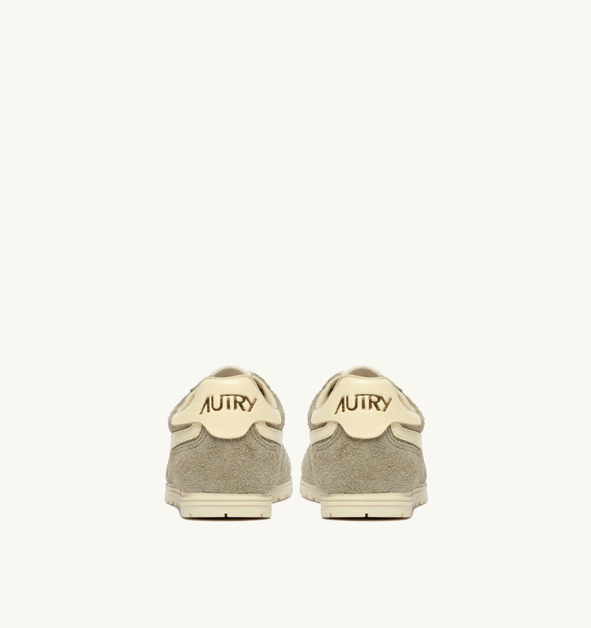 AUTRY Man WINDSPIN SNEAKERS IN GRAY GREEN AND RUTABAGA SUEDE AND LEATHER