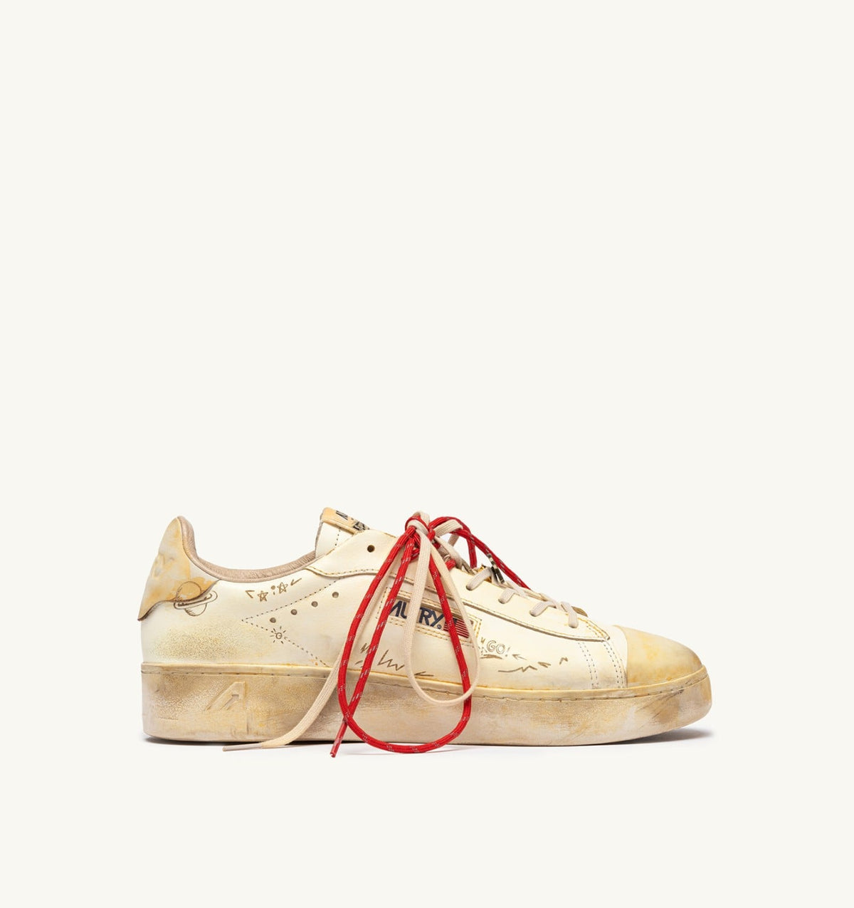 AUTRY Man DALLAS LOW SUPER VINTAGE SNEAKERS IN MARSHMALLOW LEATHER