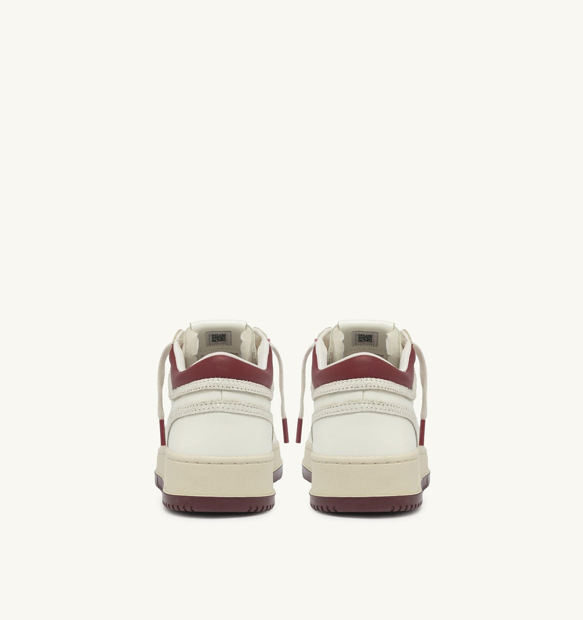 AUTRY Man MED-WAY SNEAKERS IN LEATHER COLOR MARSHMALLOW AND SYRAH