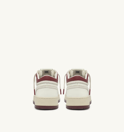 AUTRY Man MED-WAY SNEAKERS IN LEATHER COLOR MARSHMALLOW AND SYRAH