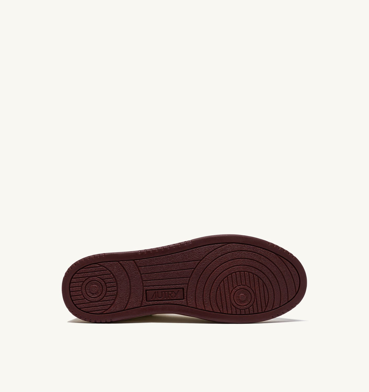 AUTRY Man MED-WAY SNEAKERS IN LEATHER COLOR MARSHMALLOW AND SYRAH