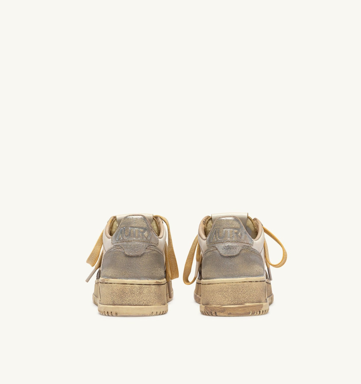 AUTRY Woman MEDALIST LOW SUPER VINTAGE SNEAKERS IN CHOCOLATE AND SILVER LEATHER