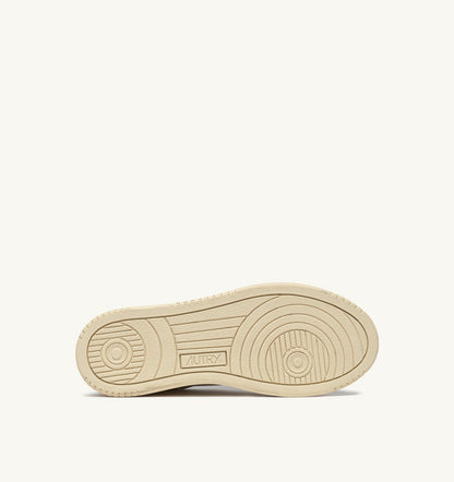 AUTRY Woman DALLAS LOW SNEAKERS IN MARSHMALLOW AND TEMPEST LEATHER
