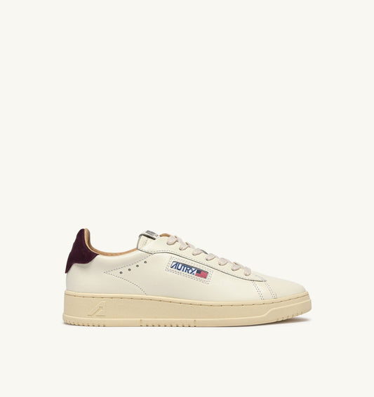 AUTRY Woman DALLAS LOW SNEAKERS IN MARSHMALLOW AND FIG LEATHER