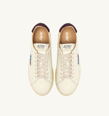 AUTRY Woman DALLAS LOW SNEAKERS IN MARSHMALLOW AND FIG LEATHER