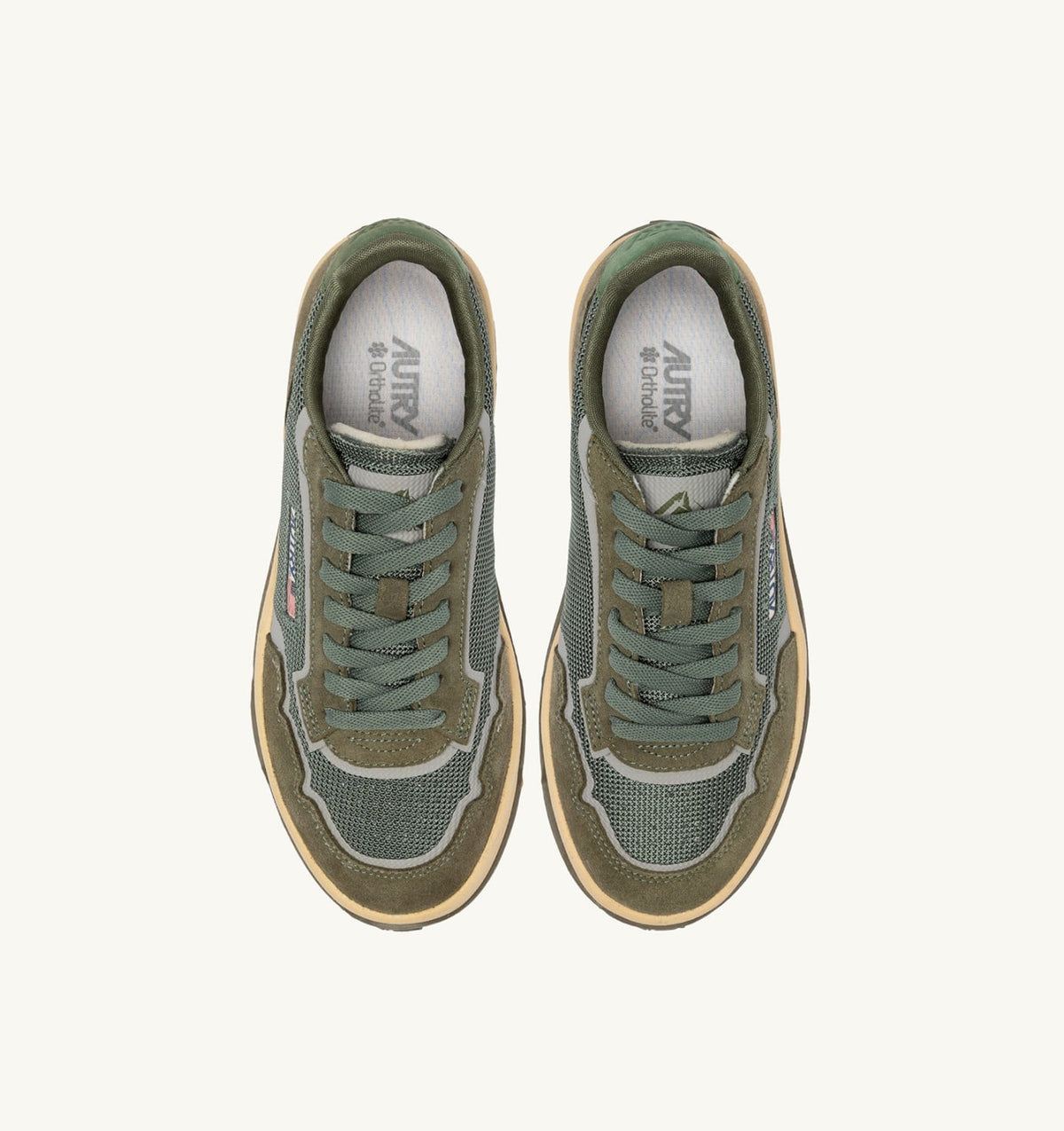 AUTRY Woman WILDPACE LOW SNEAKERS IN SCHIO AND MILITARY MESH AND SUEDE
