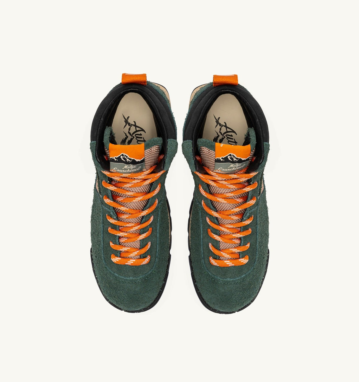 AUTRY Woman MALGA COURCHEVEL IN PINE AND ORANGE OCHRE SUEDE