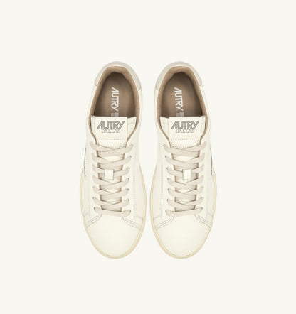 AUTRY Woman DALLAS LOW SNEAKERS IN WHITE LEATHER